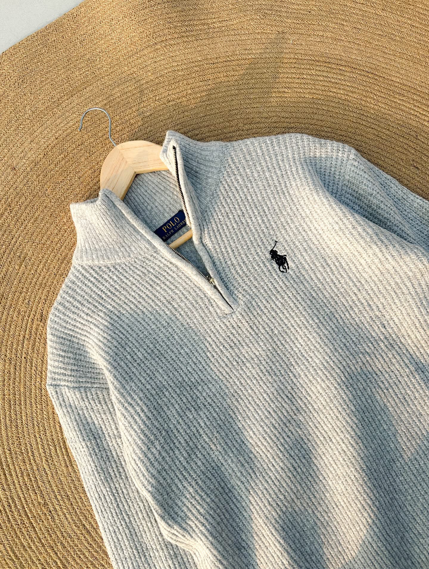 OLD MONEY HALF-ZIP CASHMERE SWEATER camor