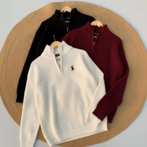 PREMIUM OLD MONEY HALF-ZIP CASHMERE SWEATER